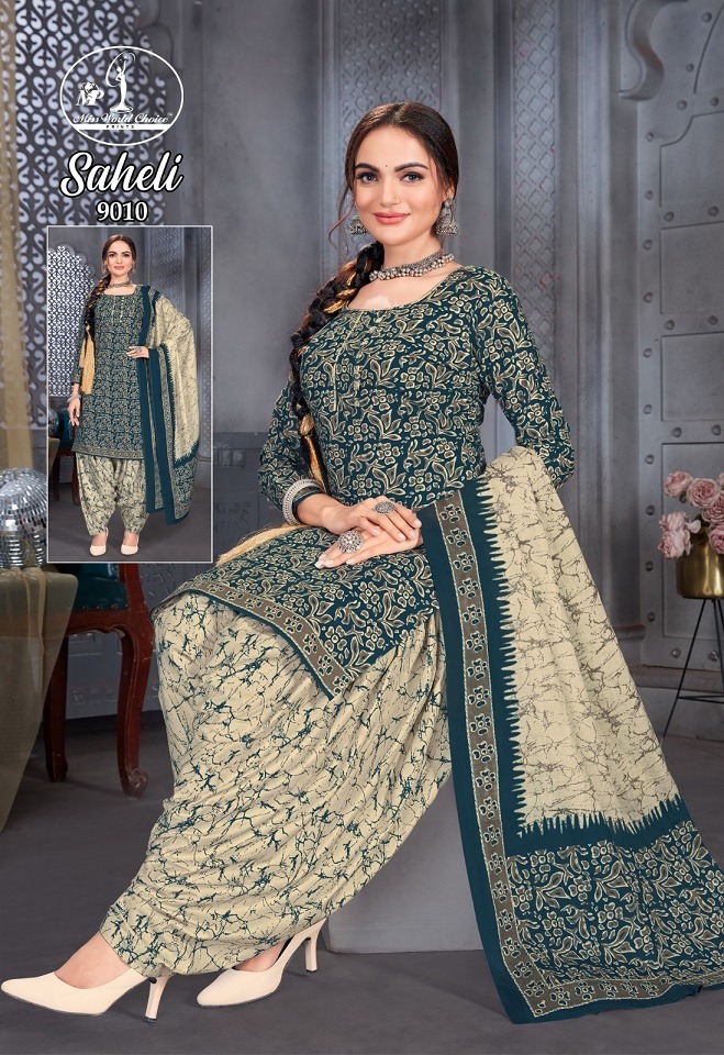 Saheli Vol 9 By Miss World Printed Pure Cotton Dress Material Suppliers In India